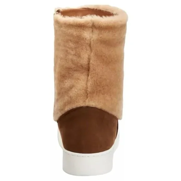 NEW! Aquatalia Designer Nelle Suede Shearling Fur Boots